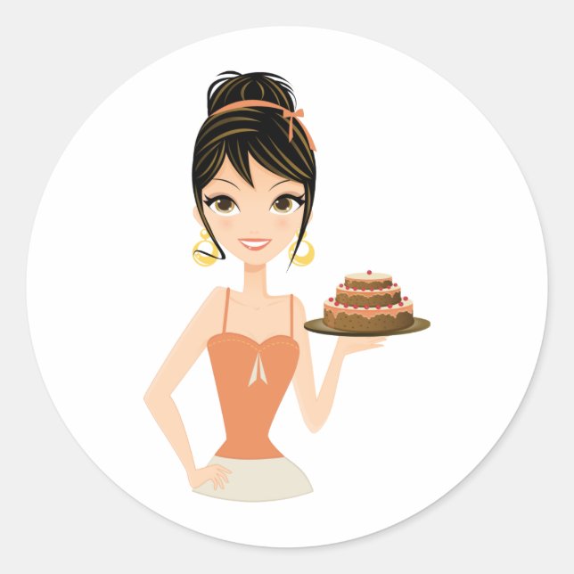 Birthday Classic Round Sticker (Front)