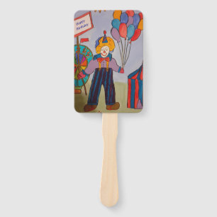 Birthday Clown Hand Fan