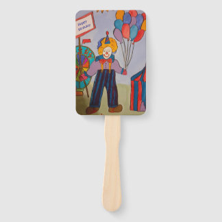 Birthday Clown Hand Fan