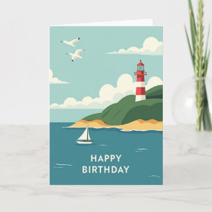 Birthday Coastal Tower Card
