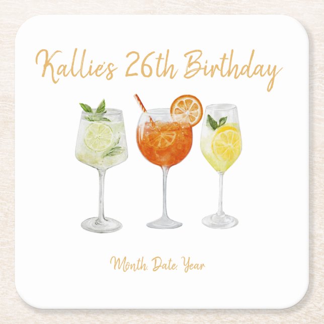 Birthday Coasters - Spritz (Front)