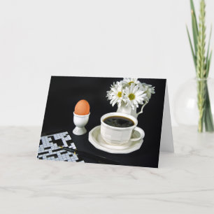 Birthday Coffee and Crossword Puzzle Card