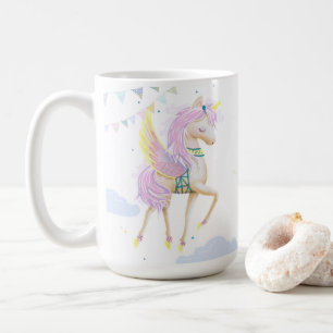 Birthday Coffee Mug with an adorable unicorn.