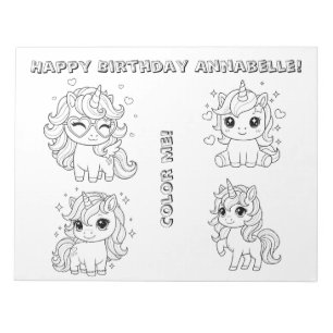 Birthday Coloring Notepad – Animals Party Activity