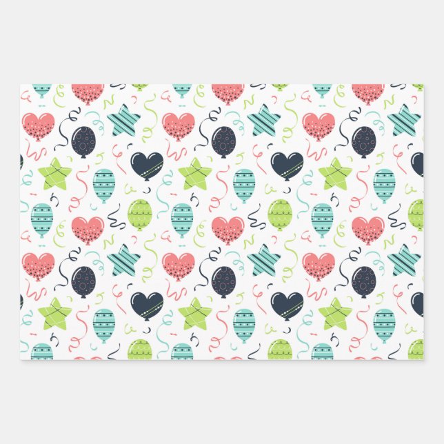 Birthday Colourful Wrapping Paper (Front)