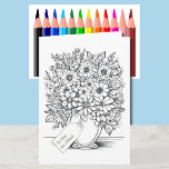 Birthday Colouring Card Child to Personalise Flora<br><div class="desc">Make an unforgettable birthday with this card designed for kids (or anyone) to colour,  creating a personalised masterpiece! Customise with the year and a personal message. Pro-tip: Consider leaving the child's name off of the card so they can sign it for an additional special touch.</div>