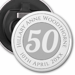 Birthday Commemoration with Name, Age, & Date Bottle Opener