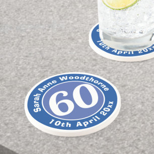 Birthday Commemoration with Name, Age, & Date Coaster