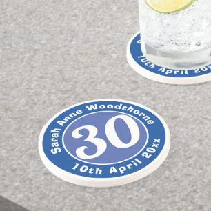 Birthday Commemoration with Name, Age, & Date Coaster