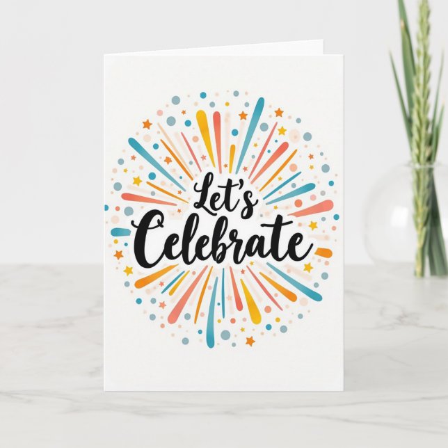 Birthday Confetti Burst Card (Front)