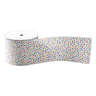 Birthday confetti rainbow grosgrain ribbon