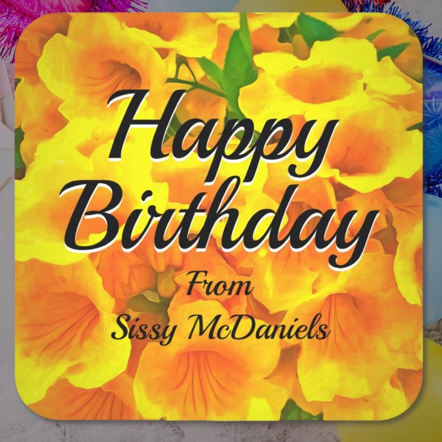 Birthday Copa de Oro  Square Sticker (Creator Uploaded)