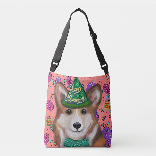 BIRTHDAY CORGI  CROSSBODY BAG (Front)