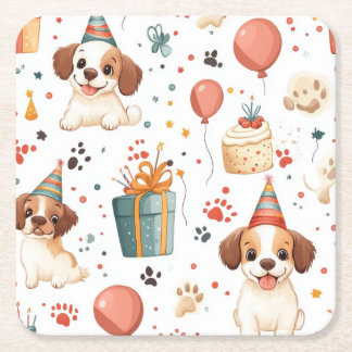 Birthday Cottage Coasters – Cosy Celebration Set