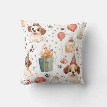 Birthday Cottage Pillow – Cosy Celebration Design