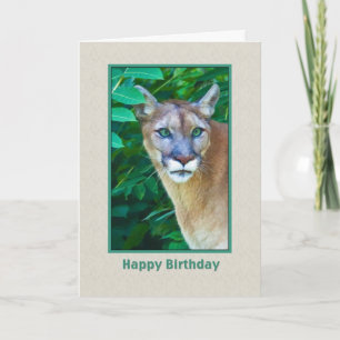 Birthday, Cougar in the Jungle Card
