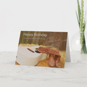Birthday, Country Girl, Guitar, Western Boots Card