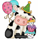 Birthday Cow Sculpture Standing Photo Sculpture<br><div class="desc">design by Cheryl Seslar at www.digiwebstudio.com</div>