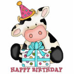 Birthday Cow sculpture Standing Photo Sculpture<br><div class="desc">design by Cheryl Seslar at www.digiwebstudio.com</div>