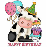 Birthday Cow Sculpture Standing Photo Sculpture<br><div class="desc">design by Cheryl Seslar at www.digiwebstudio.com</div>