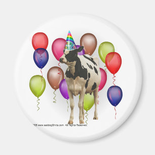 Birthday Cow Theme Party Magnet