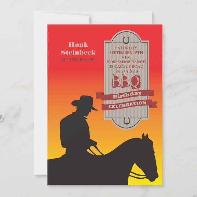 Birthday Cowboy Invitation (Front)
