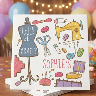 Birthday craft and art  napkin