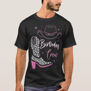 Birthday Crew Birthday Party Squad Cowboy  T-Shirt