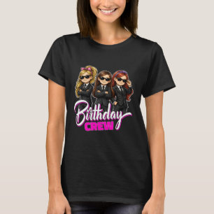 Birthday Crew Girls Cool Squad Party T-Shirt