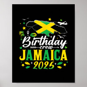 Birthday Crew Jamaica 2025 Family Cruise Vacation Poster