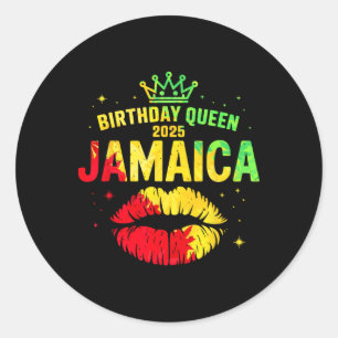 Birthday Crew Jamaica Trip 2025 Lips Bday Party Wo Classic Round Sticker