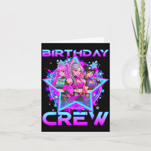 Birthday crew k pop kids girls k-pop birthday girl card