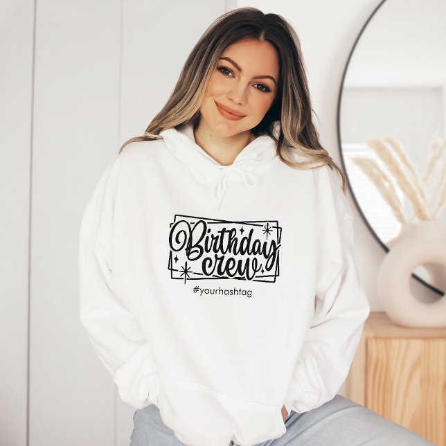 Birthday Crew Matching Customised Team Gift Group Hoodie (Creator Uploaded)