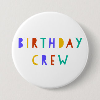 Birthday Crew Pin Badge Party Favour Kids Swag Bag
