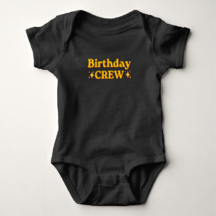 Birthday Crew Retro Baby Bodysuit