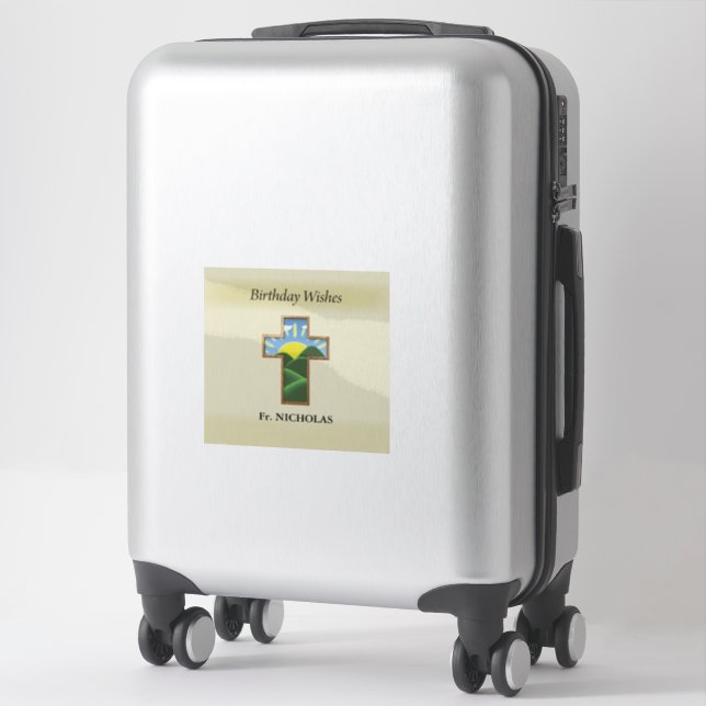 Birthday Cross Priest Personalised (Suitcase)