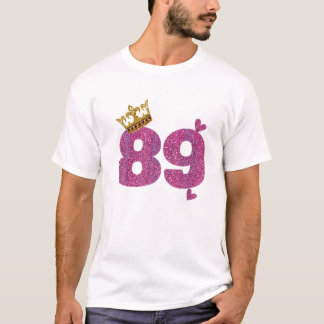 Birthday Crown 89 Years Old Bd T-Shirt