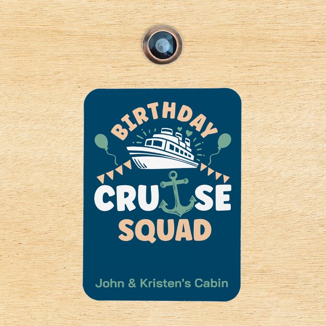 Birthday Cruise Funny Group Personalised Squad Magnet (Creator Uploaded)