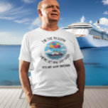 Birthday Cruise Funny Group Personalised  T-Shirt<br><div class="desc">This design may be personalised in the area provided by changing the photo and/or text. Or it can be customised by clicking Personalise this Template and then choosing the click to customise further option and delete or change the colour of the background, add text, change the text colour or style,...</div>