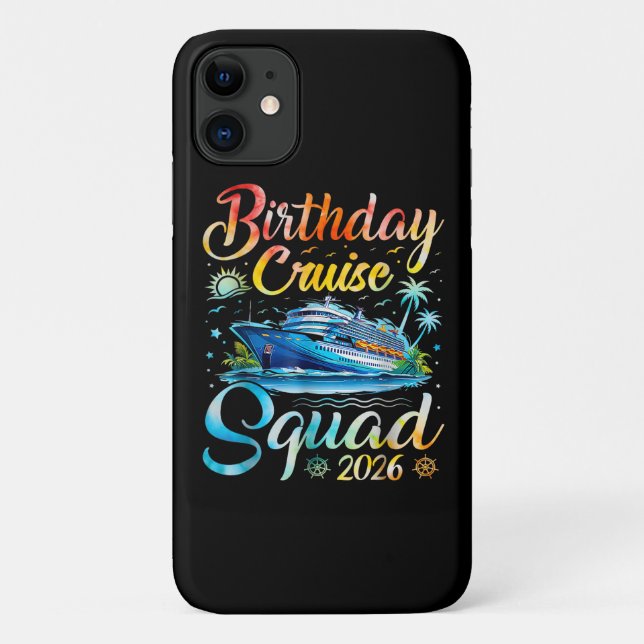 Birthday Cruise Squad 2026 Case-Mate iPhone Case (Back)