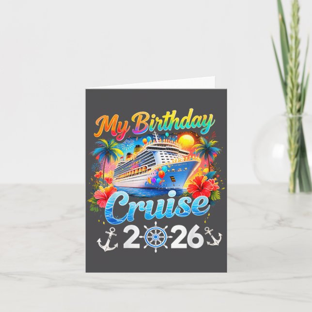 Birthday Cruise Squad 2026 Cruise Birthday Party V Card (Front)