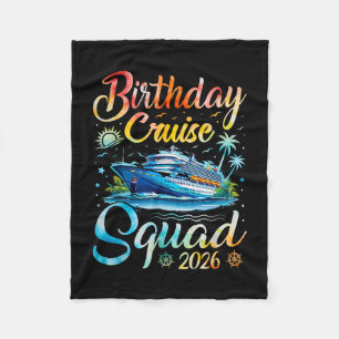 Birthday Cruise Squad 2026 Cruise Birthday Party V Fleece Blanket