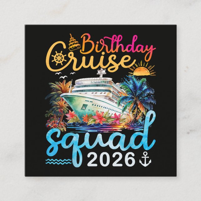 Birthday Cruise Squad 2026 Enclosure Card (Front)