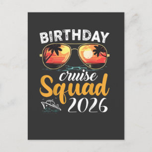 Birthday Cruise Squad 2026 Family Cruise Vacation Holiday Postcard