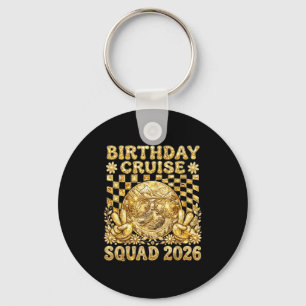 Birthday Cruise Squad 2026 Golden Party Cruising V Key Ring