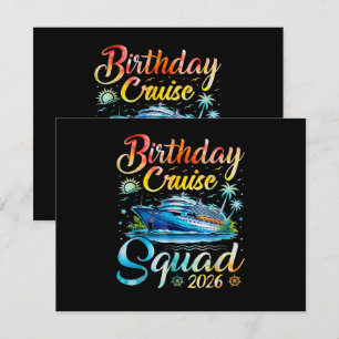 Birthday Cruise Squad 2026 Invitation