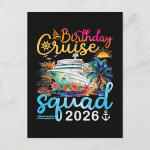 Birthday Cruise Squad 2026 Postcard