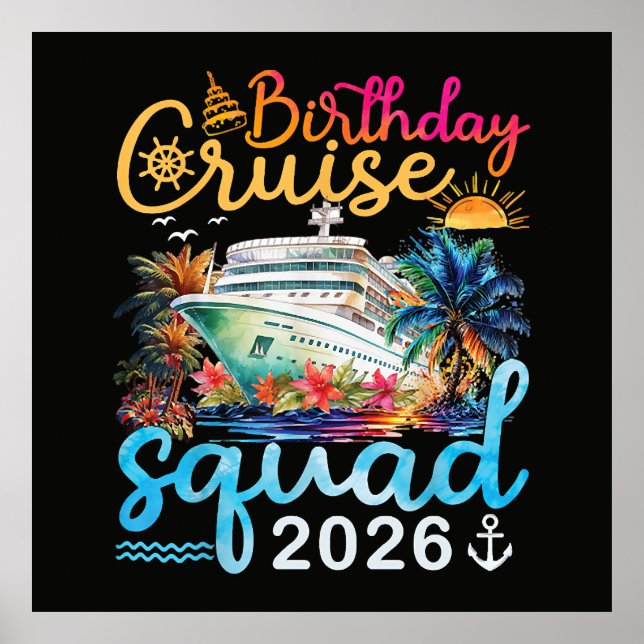Birthday Cruise Squad 2026 Poster (Front)
