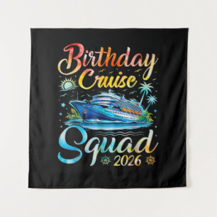 Birthday Cruise Squad 2026 Tapestry