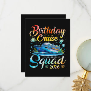Birthday Cruise Squad 2026 Thank You Card